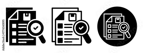 Product Inspection Icon Collection Glyph & Mixed Style