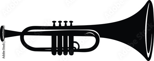 trumpet silhouette vector illustration