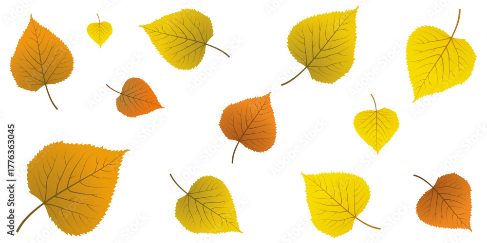 Obraz premium Yellow autumn leaf isolated on white background. It is an illustration of an autumn plant. 