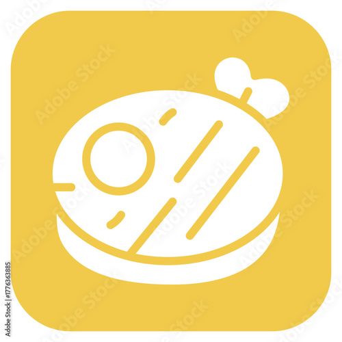 Meat icon vector image. Can be used for Morning and Breakfast.