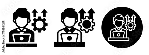 Professional Development Icon Collection Glyph & Mixed Style