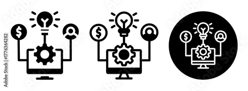 Tech Resource Icon Collection Glyph & Mixed Style