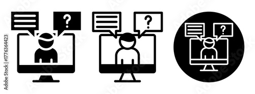 Online Help Icon Collection Glyph & Mixed Style