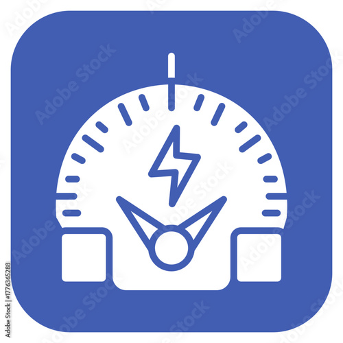 Voltmeter icon vector image. Can be used for Electrician Tools.