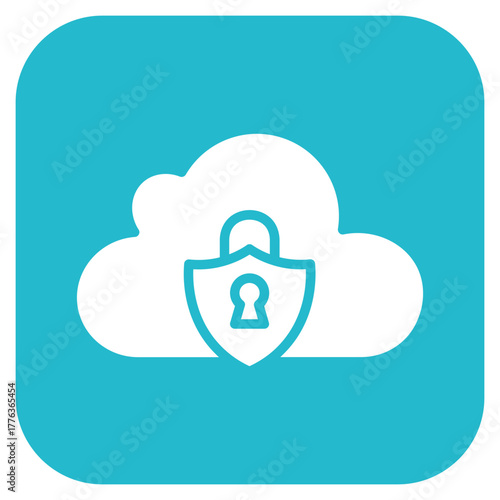 Cloud security icon vector image. Can be used for Web Hosting.