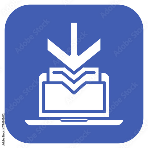 Download File icon vector image. Can be used for Web Hosting.