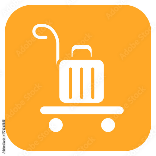 Luggage Cart icon vector image. Can be used for Mall.