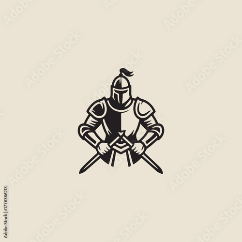 vector illustration of a knight