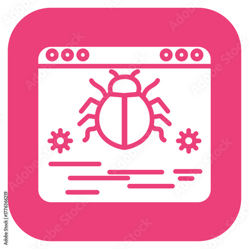 Website Bug icon vector image. Can be used for Computer Programming.