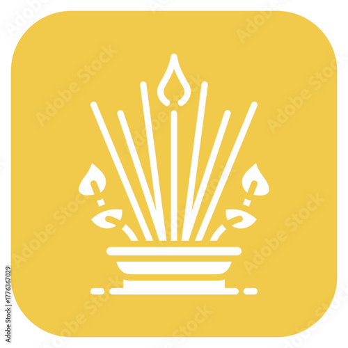 Incense Sticks icon vector image. Can be used for Spa.