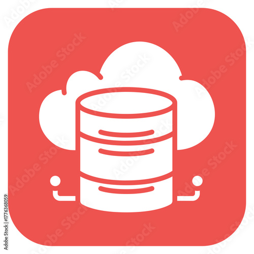 Cloud Database icon vector image. Can be used for Online Marketing.