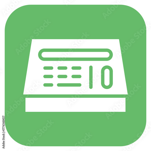 Cashier Machine icon vector image. Can be used for Shopping and Ecommerce.