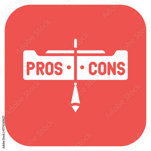 Pros and Cons icon vector image. Can be used for Project Management.