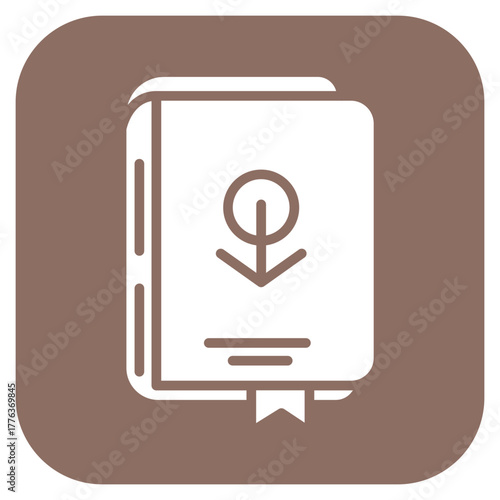 Ebook icon vector image. Can be used for Online Education.