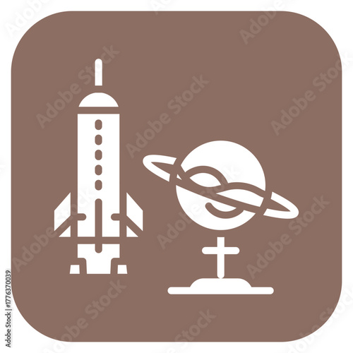 Space Exploration icon vector image. Can be used for Science Fiction.