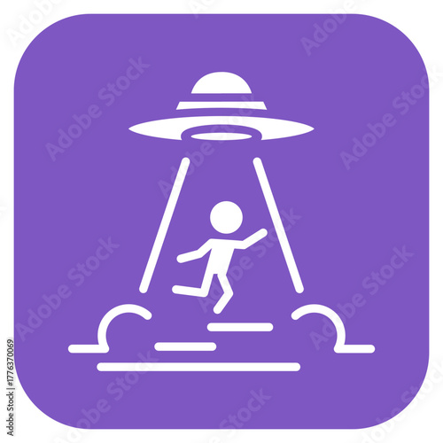 Abduction icon vector image. Can be used for Science Fiction.