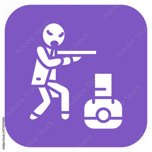 Bank Robbery icon vector image. Can be used for Prison.