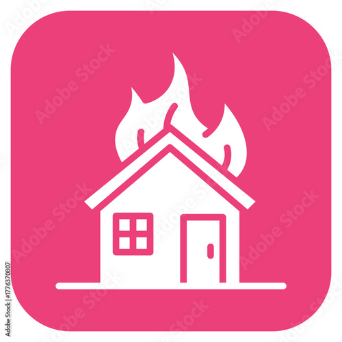 Burning House icon vector image. Can be used for Prison.