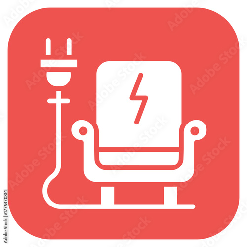 Electric Chair icon vector image. Can be used for Prison.