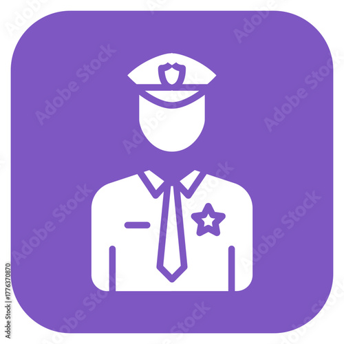 Police Officer icon vector image. Can be used for Prison.