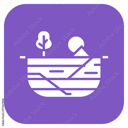 Land SInk icon vector image. Can be used for Natural Disaster.