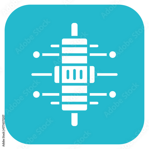 Resistor icon vector image. Can be used for Electric Circuits.