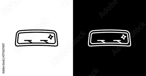 Windshield  White Icon Set Design