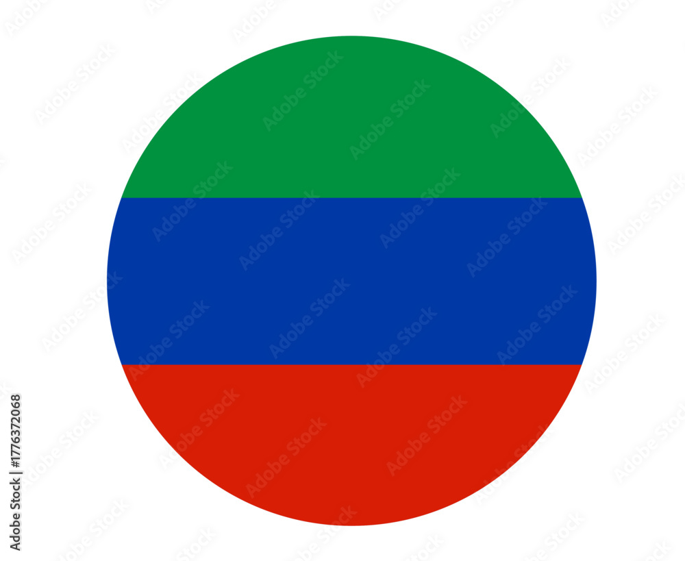 Fototapeta premium Dagestan National Europe Emblem Flag Symbol Icon Vector Illustration Abstract Design Element