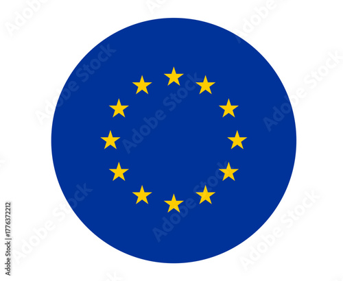 European Union Flag National Europe Emblem Flag Symbol Icon Vector Illustration Abstract Design Element