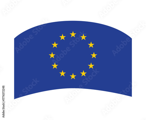 European Union National Europe Flag Symbol Icon Vector Illustration Abstract Design Element