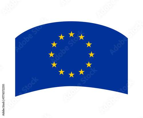 European Union National Europe Flag Symbol Icon Vector Illustration Abstract Design Element