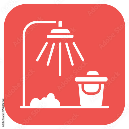 Cleaning Shower icon vector image. Can be used for Cleaning and Dusting.