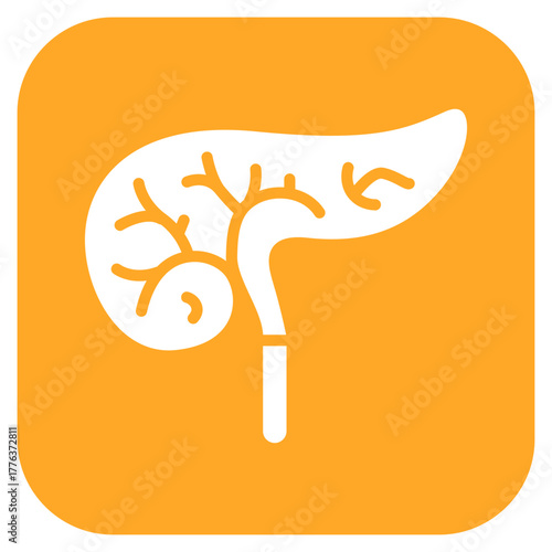 Pancreas icon vector image. Can be used for Human Anatomy.