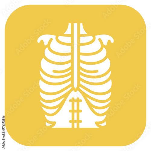 Rib Cage icon vector image. Can be used for Human Anatomy.