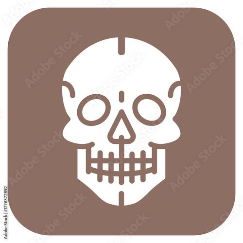 Skull icon vector image. Can be used for Human Anatomy.