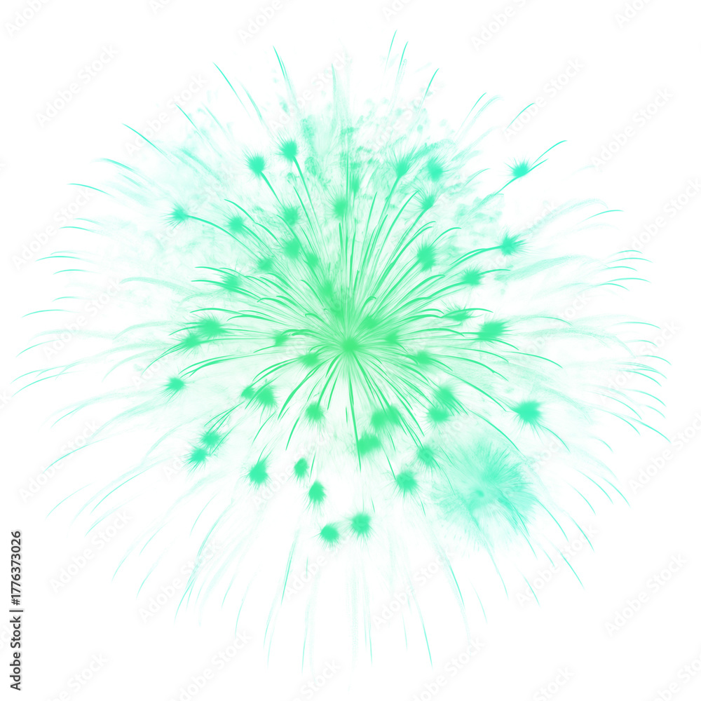 Obraz premium Colorful fireworks isolated on transparent background, Realistic explosion effect for celebration, festival, and New Year design