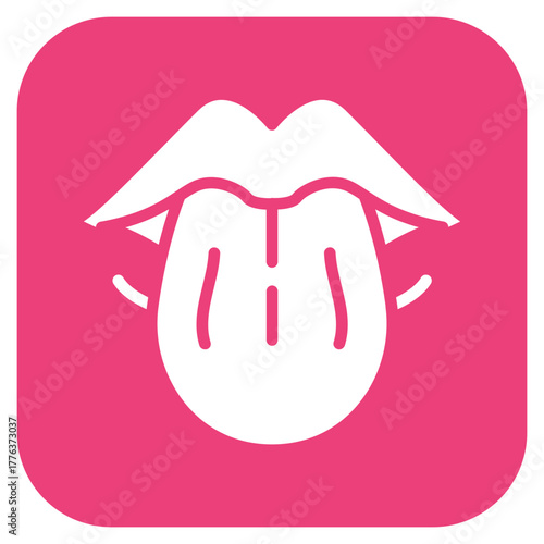 Tongue icon vector image. Can be used for Human Anatomy.