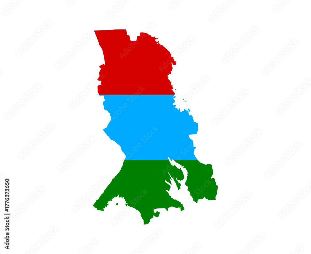 Fototapeta premium Karelia National Europe Flag Map Emblem Symbol Icon Vector Illustration Abstract Design Element