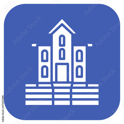 Haunted House icon vector image. Can be used for Amusement Park.