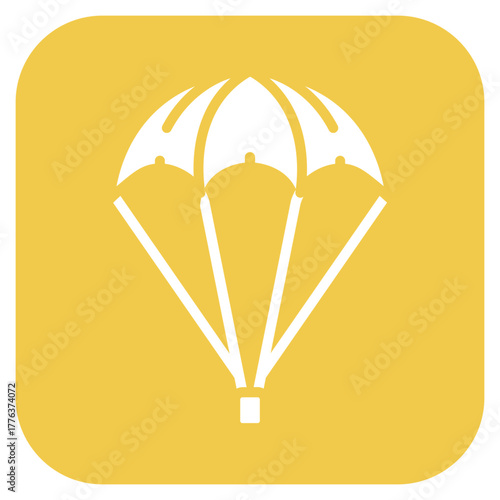 Parachute Drop icon vector image. Can be used for Amusement Park.