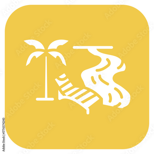 Lazy River icon vector image. Can be used for Amusement Park.