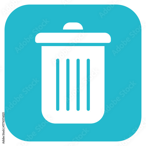 Trash Can icon vector image. Can be used for Earth Day.