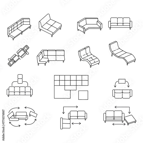 sofa arrangement layouts creating flexible furniture layout planning for interior design mockups and modern living spaces demonstrating room design options
