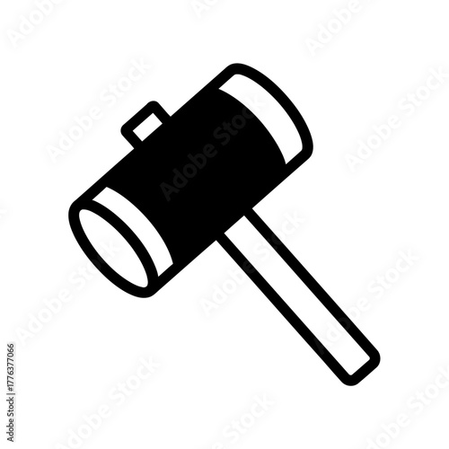 Hammer icon, tool for construction