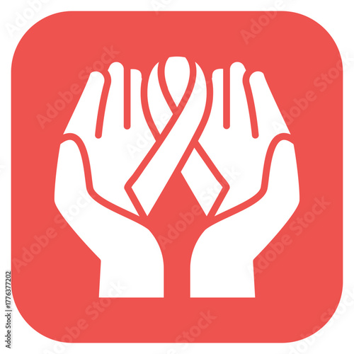 Cancer Charity icon vector image. Can be used for Chemotherapy.