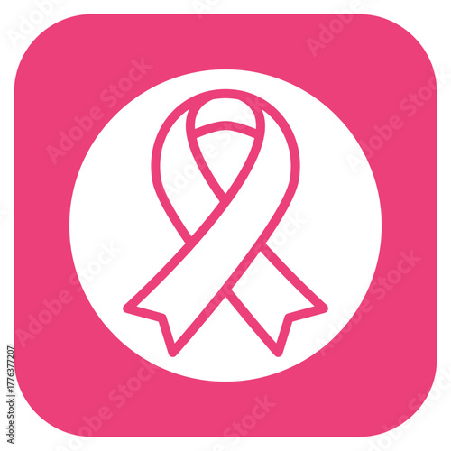 Cancer Ribbon Badge icon vector image. Can be used for Chemotherapy.