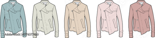 Fashion forward jacket variations A range of colors for a modern, stylish look