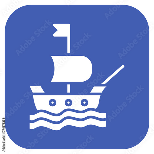 Pirate Ship icon vector image. Can be used for Ocean.