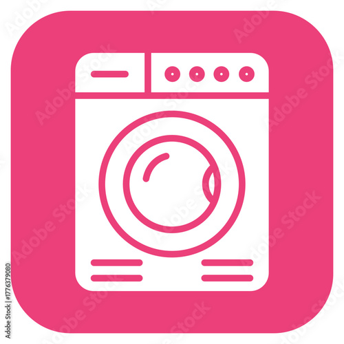 Washing Machine icon vector image. Can be used for Fabric Features.
