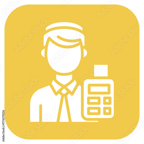 Cashier icon vector image. Can be used for Supermarket.